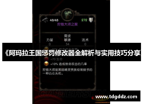 《阿玛拉王国惩罚修改器全解析与实用技巧分享》 《阿玛拉王国惩罚修改器全解析与实用技巧分享》